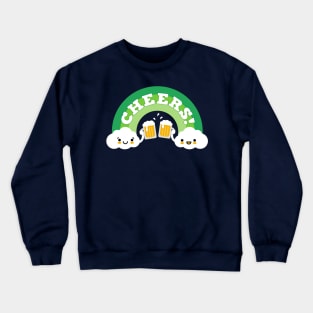 Cheers to Beers St Patricks Day Rainbow Crewneck Sweatshirt